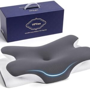 Almohada ergonómica de enfriamiento cervical, almohada ergonómica ajustable de espuma viscoelástica, soporte cervical y alivia el dolor de cuello y hombros