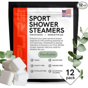 Vaporizadores deportivos para ducha, fabricados en Estados Unidos con aceite esencial de eucalipto natural, aromaterapia, alivio del estrés y sinusitis, recuperación muscular para atletas