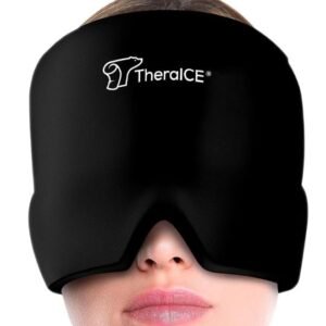 Gorro de gel para aliviar el dolor de cabeza y la migraña, terapia de frío, máscara de alivio de migraña, cómoda y elástica para ojos hinchados, tensión, sinusal y alivio del estrés